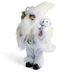 Décoration Père Noël à poser blanc H30cm