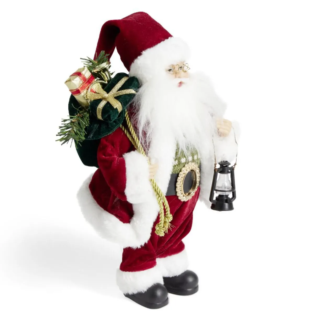 Décoration Père Noël à poser rouge H30cm