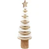 Décoration sapin à poser bois H25 cm