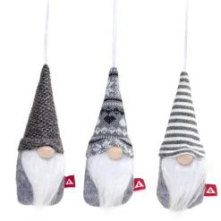 Décoration sapin de Noël gnome x3 à suspendre - 3 modèles