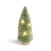 Décoration sapin vert lumineux LED blanc chaud H24cm à piles