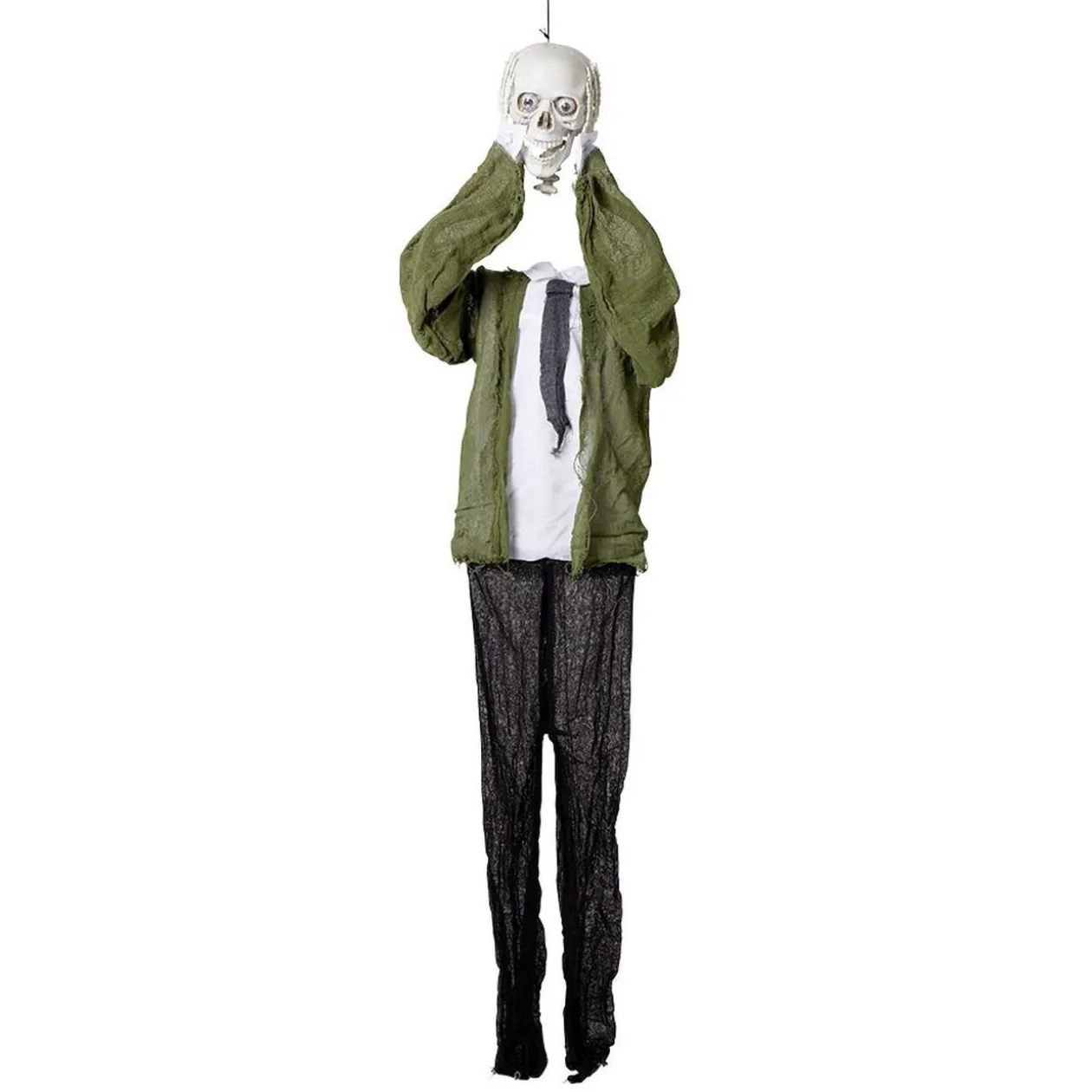 Décoration squelette suspendu animé Halloween