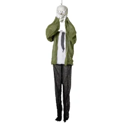 Décoration squelette suspendu animé Halloween