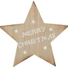 Décoration étoile Noël en bois à poser Merry Christmas