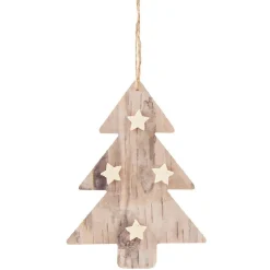 Décoration étoile sapin de Noël à suspendre naturelle