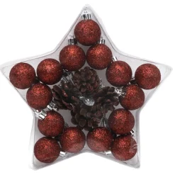 Décorations de Noël boules et pommes de pin x19
