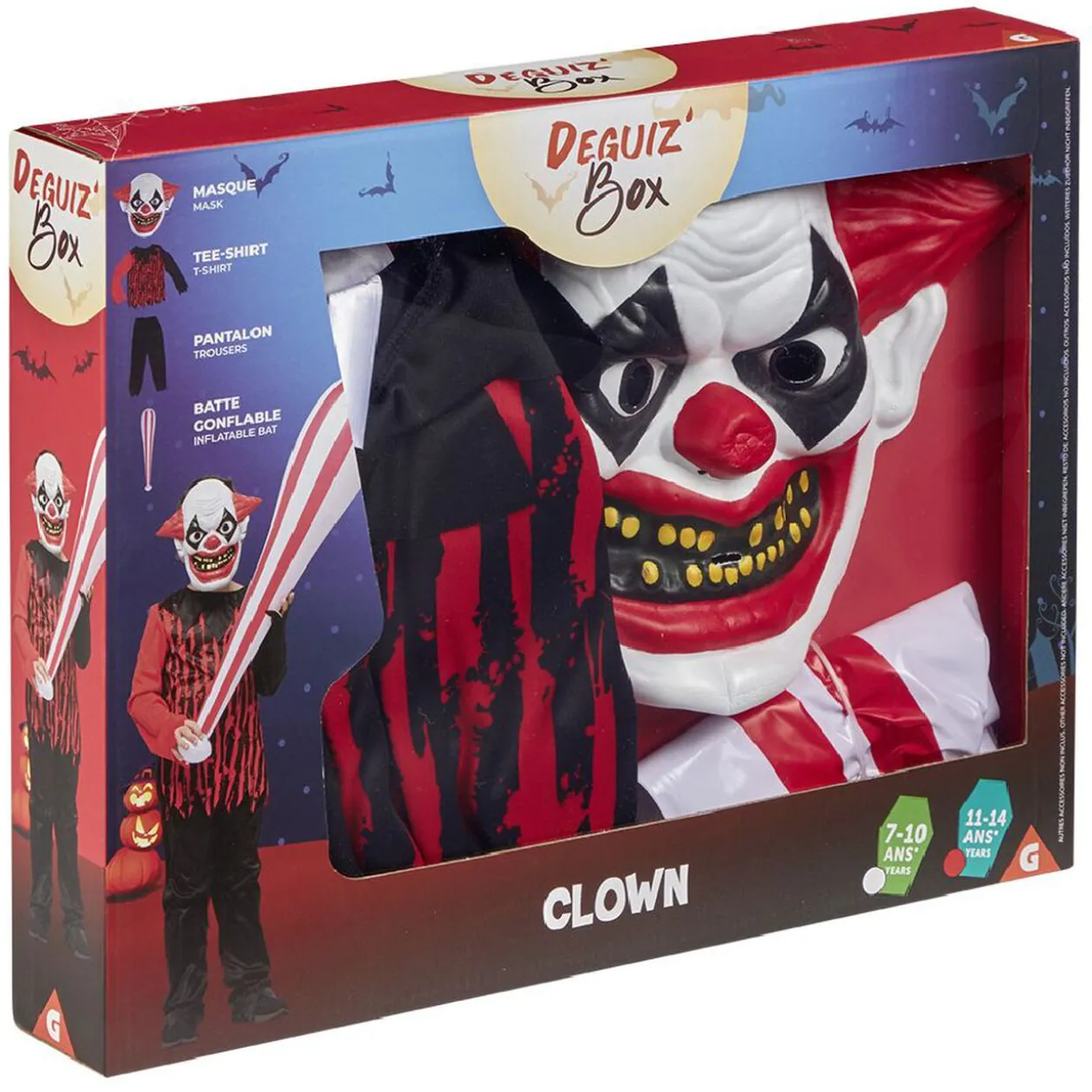 Deguiz'box déguisement clown démoniaque enfant 11/14 ans