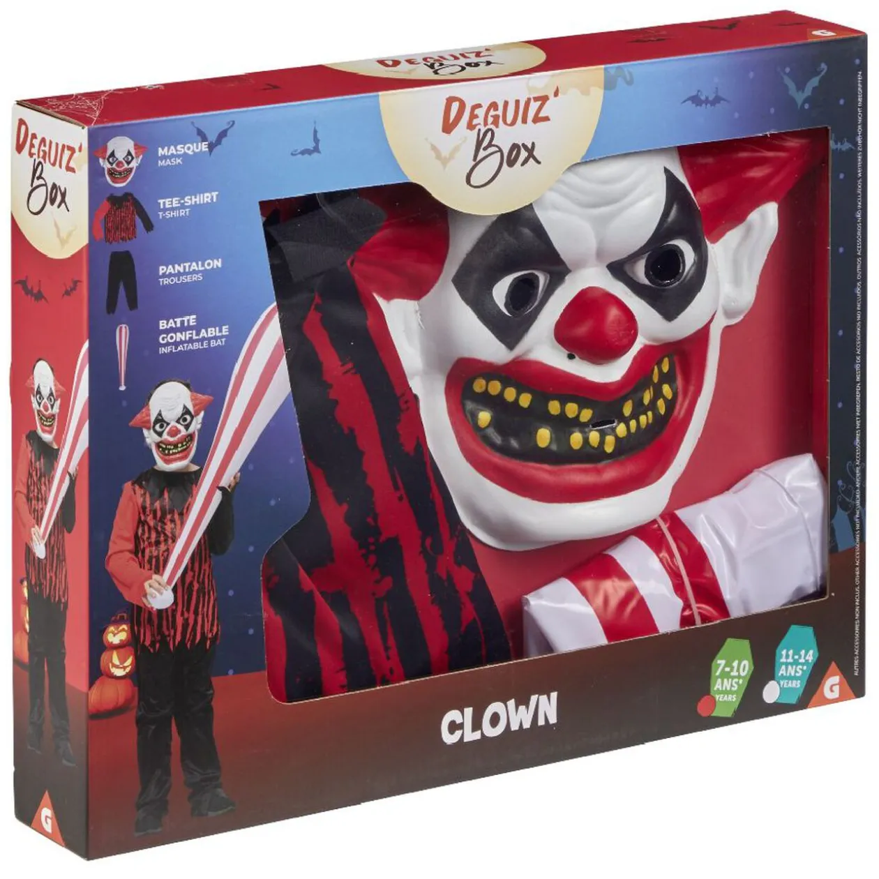 Deguiz'box déguisement enfant clown démoniaque7/10 ans