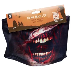 Demi masque imprimé zombie Halloween