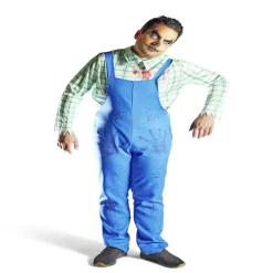 Déguisement adulte fermier assassin chemise et salopette taille unique