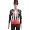 Déguisement adulte Halloween squelette tshirt Taille unique