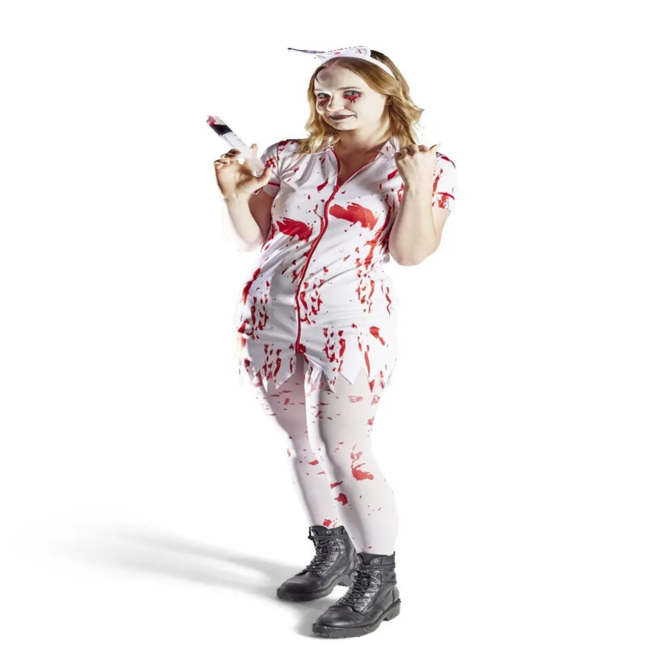 Déguisement adulte Halloween infirmière zombie sanglant Taille S