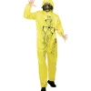 Déguisement adulte Halloween zombie radioactif phosphorescent Taille S