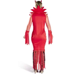 Déguisement adulte Halloween diablesse robe serre-tête rouge - Taille M