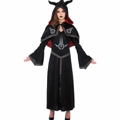 Déguisement adulte Halloween diablesse robe et cape - Taille L