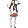 Déguisement adulte Halloween écolière rouge et blanc - Taille S