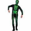 Déguisement adulte squelette vert phosphorescent Halloween
