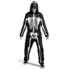 Déguisement adulte squelette combinaison et capuche taille M/L