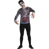 Déguisement adulte t-shirt imprimé ZombieHalloween