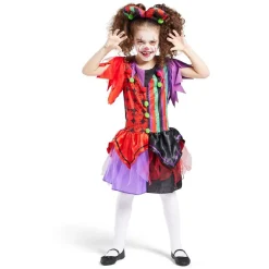 Déguisement enfant clown serre-tête et robe 7/10 ans