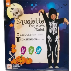 Déguisement enfant combinaison squelette 11/14 ans