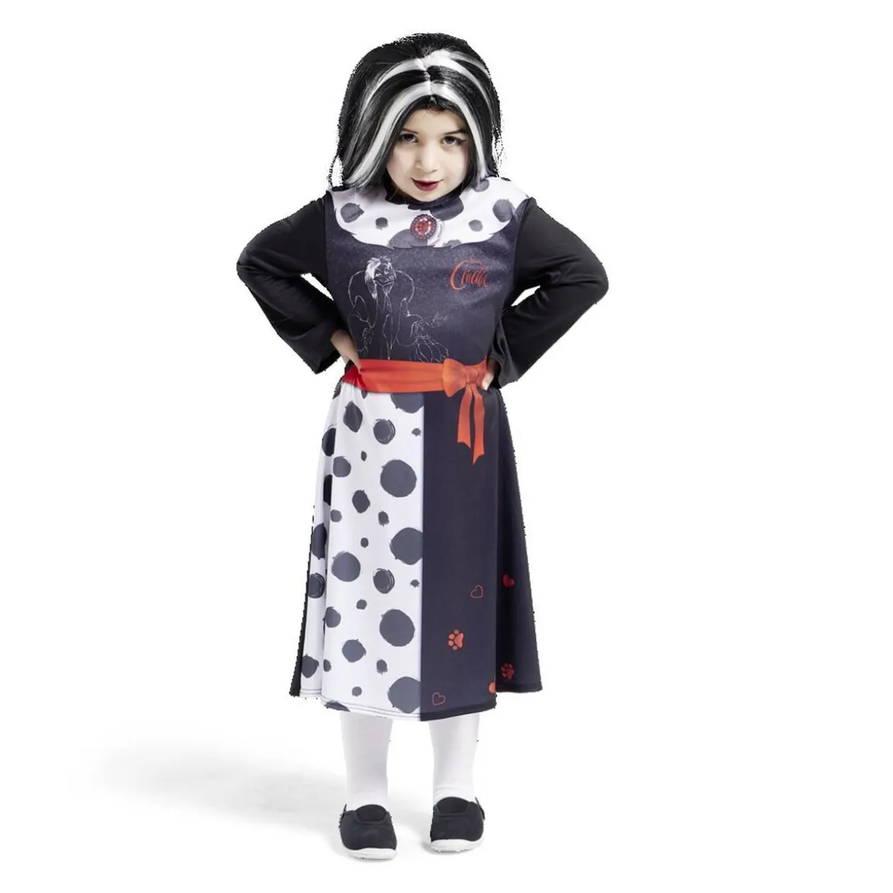 Déguisement enfant Cruella robe 3/4 ans