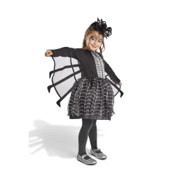 Déguisement enfant Halloween araignée robe noir et blanc 4/6 ans