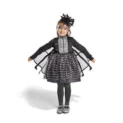 Déguisement enfant Halloween araignée robe noir et blanc 4/6 ans