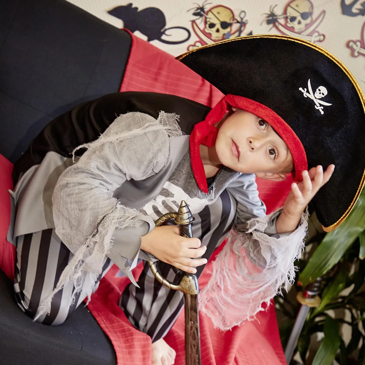 Déguisement enfant Halloween costume pirate zombie 4/6 ans