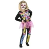 Déguisement enfant Halloween squelette noir et multicolore 4/6 ans