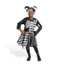 Déguisement enfant Halloween arlequin noir et blanc robe 11/14ans
