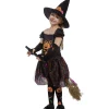 Déguisement enfant Halloween sorcière robe chapeau accessoires 3/4ans