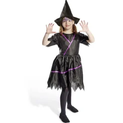 Déguisement enfant Halloween sorcière robe chapeau 4/6ans