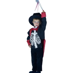 Déguisement enfant magicien squelette