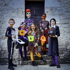 Déguisement enfant Mercredi Addams robe et col 7/10 ans