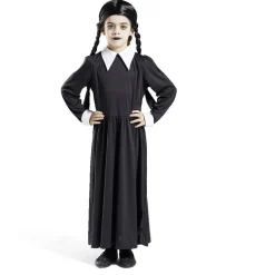 Déguisement enfant Mercredi Addams robe et col 11/14 ans