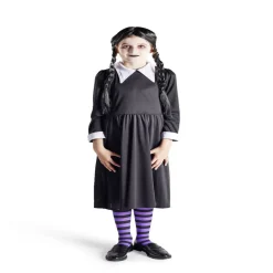 Déguisement enfant Mercredi Addams robe et col 11/14 ans