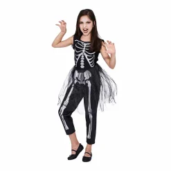 Déguisement enfant robe squelette Halloween 11/14 ans