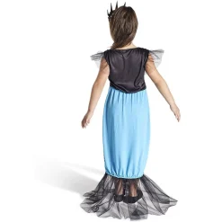 Déguisement enfant sirène robe et serre-tête noir et violet 7/10ans
