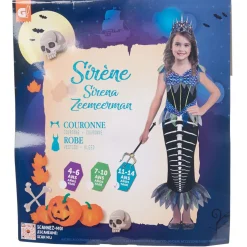 Déguisement enfant sirène squelette Halloween 11/14 ans