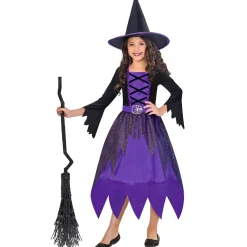 Déguisement enfant sorcière violette 11/14 ans