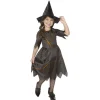 Déguisement enfant sorcière Halloween noir orange 7 à 10 ans