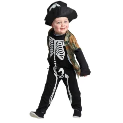 Déguisement enfant squelette chapeau et gilet