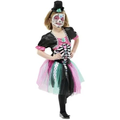 Déguisement enfant squelette robe Halloween 7 à 10 ans