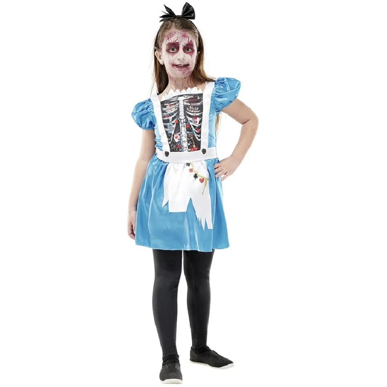 Déguisement enfant zombie Alice Halloween 7 à 10 ans