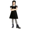 Déguisement fille gothique style Mercredi Addams 4/6 ans