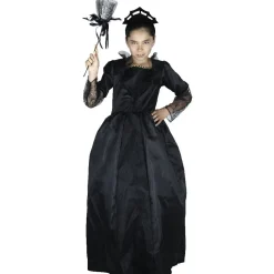Déguisement fille reine noire Halloween 7/10 ans