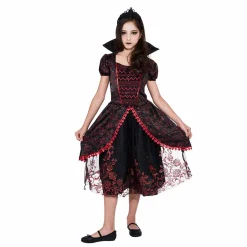 Déguisement fille robe gothique vampire Halloween 11/14 ans