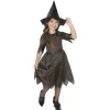 Déguisement fille sorcière Halloween noir orange 4/6 ans