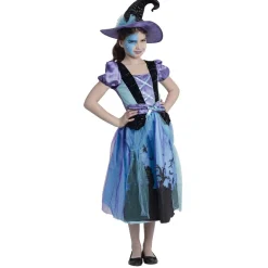 Déguisement fille sorcière 4/6 ans noir violet